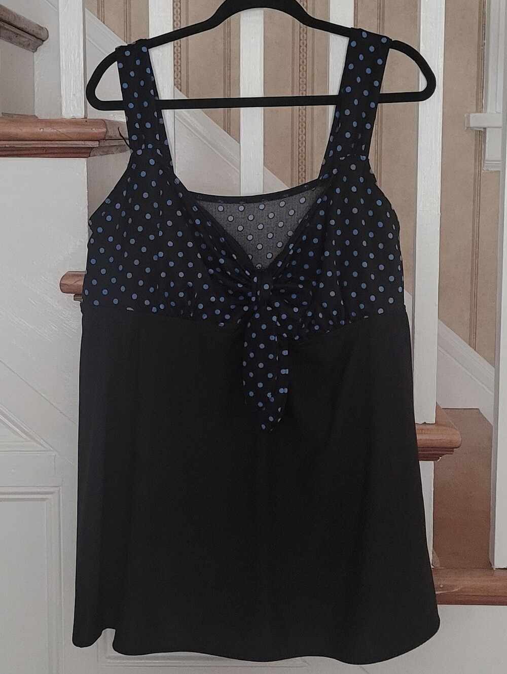 ROBBY LEN Long Torso Black Swim Dress Size 24W